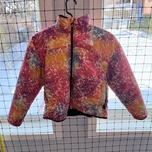 Girls North Face Reversible Colorful Puffer Jacket